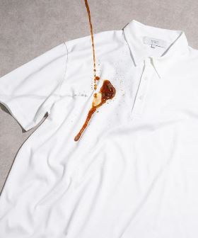 【UVカット／吸水速乾】シャドーボーダーデザイン 半袖ポロシャツ
