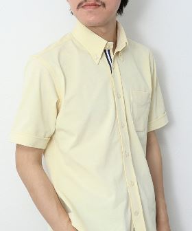 【GLOSTER/グロスター】楊柳 バンドカラーシャツ ワイドフィット