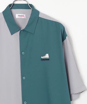 【CONVERSE/コンバース】ポリツイルワンポイント刺繍 半袖シャツ