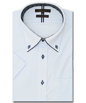 ノーアイロンストレッチ スタンダードフィット ドゥエボタンダウン半袖ニットシャツ 半袖 シャツ メンズ ワイシャツ ビジネス ノーアイロン 形態安定 yシャツ